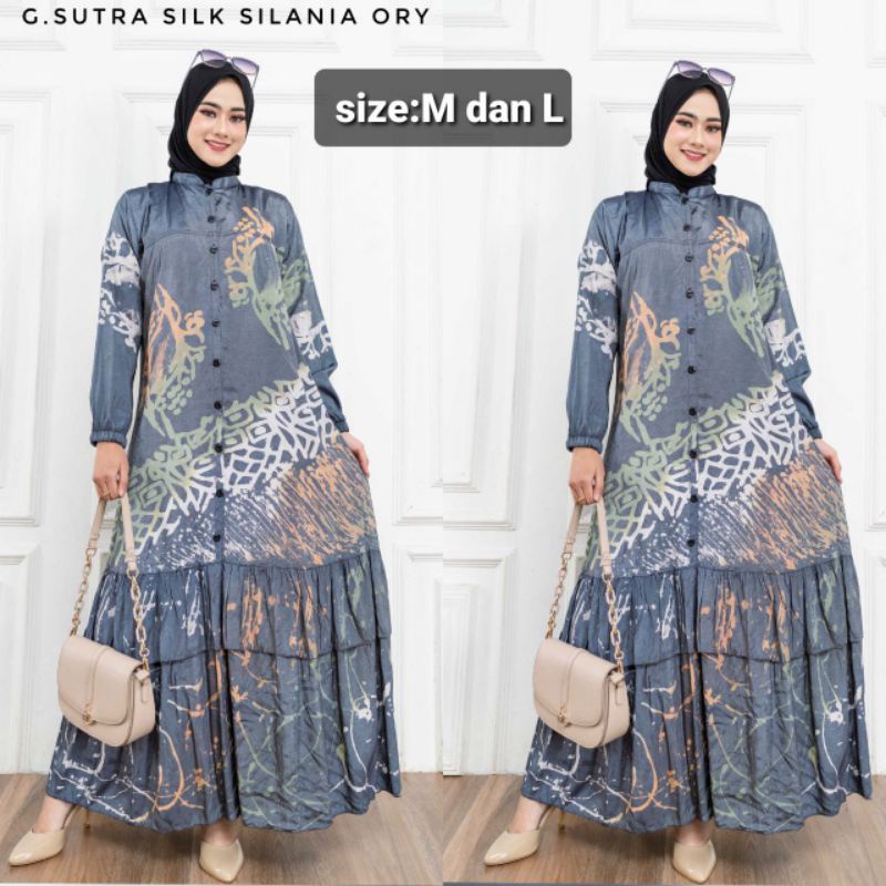 Gamis silk sutra silania