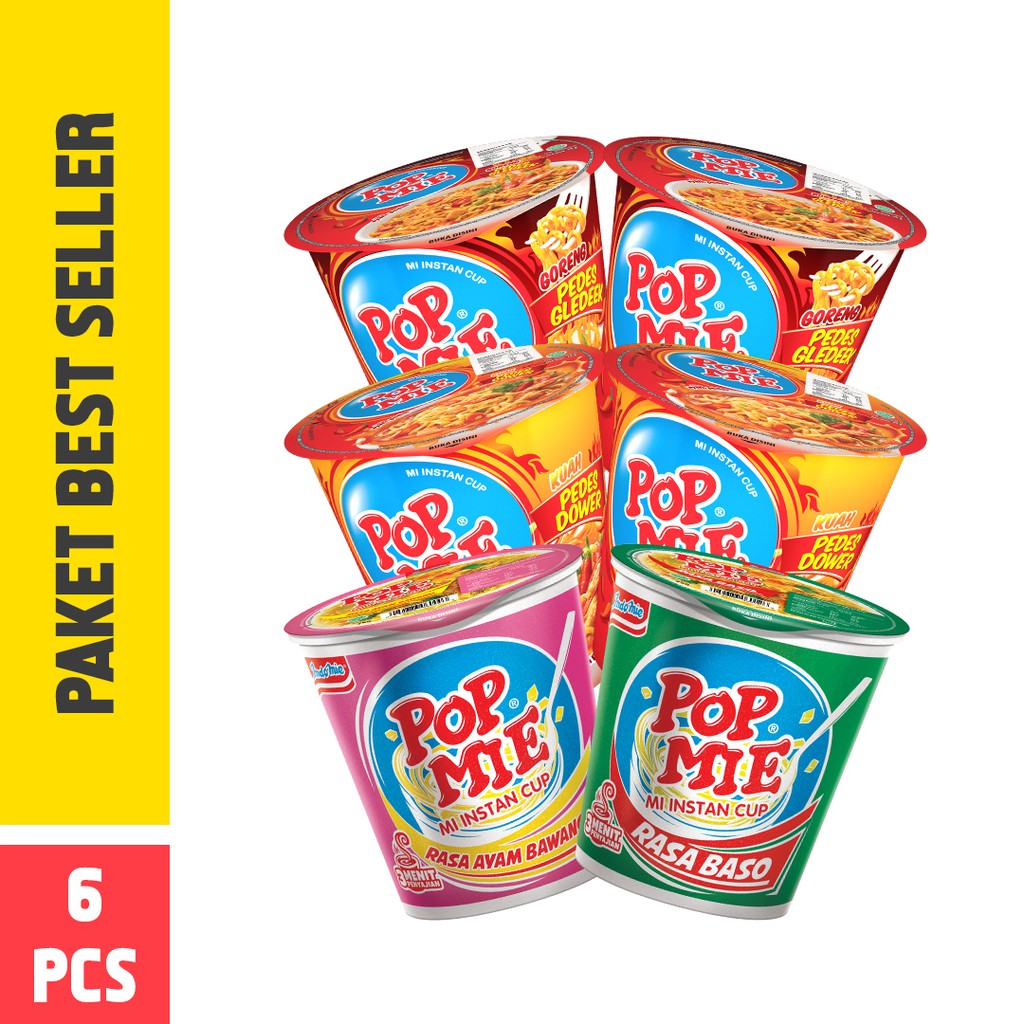 

Pop Mie Paket Best Seller 6pcs 450gr