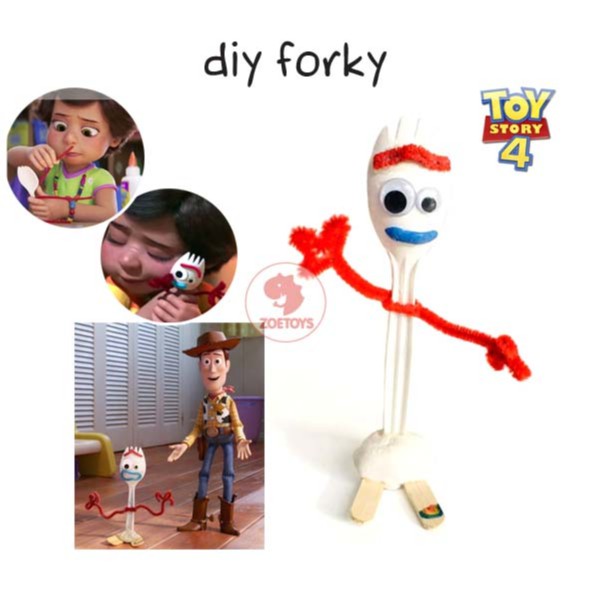 Zoetoys DIY Forky Toy Story 4 | Make Your Own Forky Craft Kit | Mainan Motorik | Mainan Edukasi Anak | Cari Bingkisan Hampers