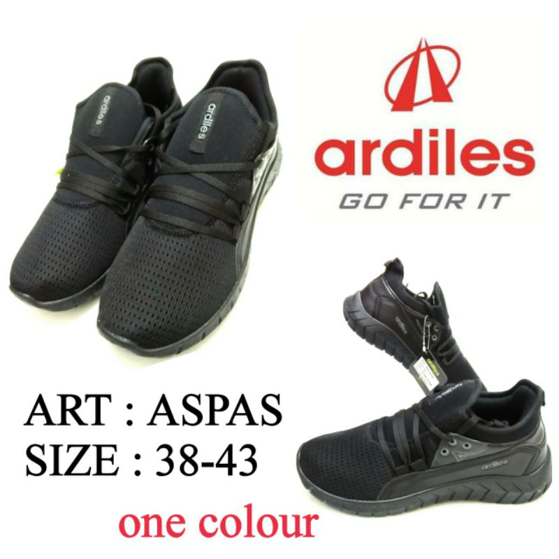 SEPATU SEKOLAH ANAK DEWASA WARNA HITAM ARDILES ASPAS SIZE 38-43