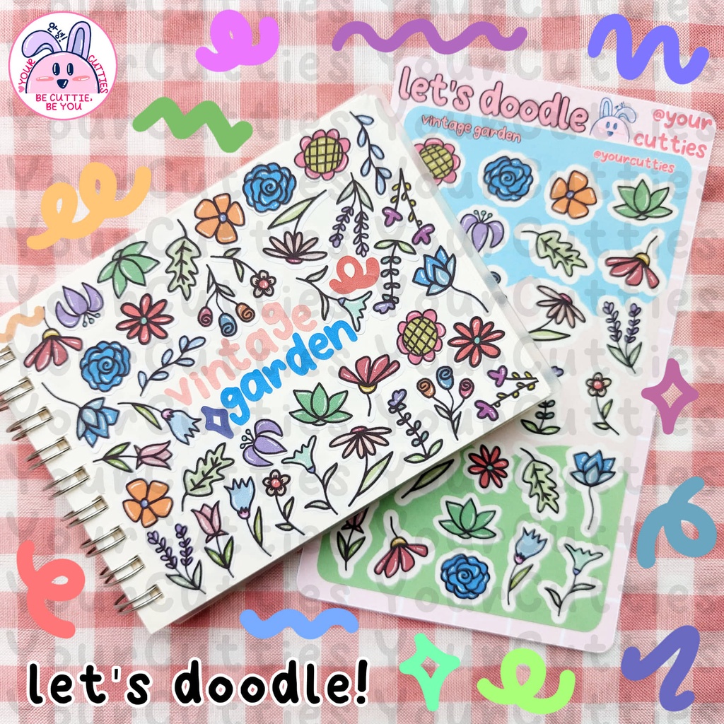 [SHEET] STICKER FLOWER GARDEN AESTHETIC