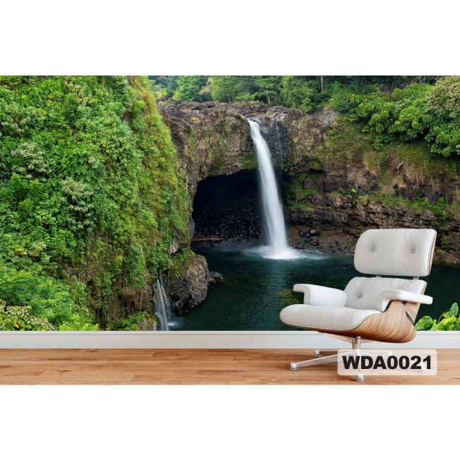 wallpaper dinding 3d air terjun, wallpaper air terjun 3d, wallpaper 3d murah, wallpaper 3d