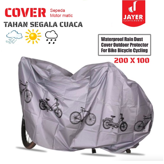 SARUNG COVER SEPEDA / MOTOR MATIC UNIVERSAL 200 x 100  BERKUALITAS .!!