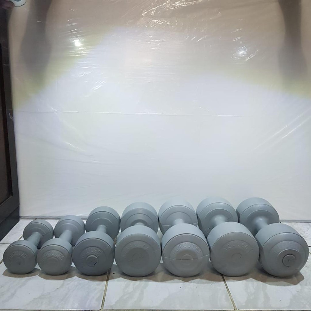 Barbel Plastic Warna Hercules Esport / Dumbell  / Dum bel Plastic Hercules Esport 1KG MURAH GOOD QUALITY-3