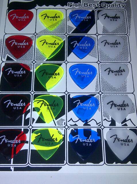 Pick Gitar 2mm Selembar 20 biji Segitiga Triangel