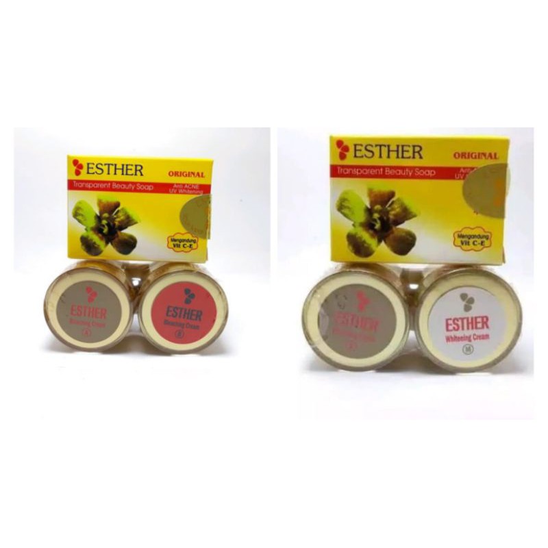 paket cream esther gold kaca + sabun esther