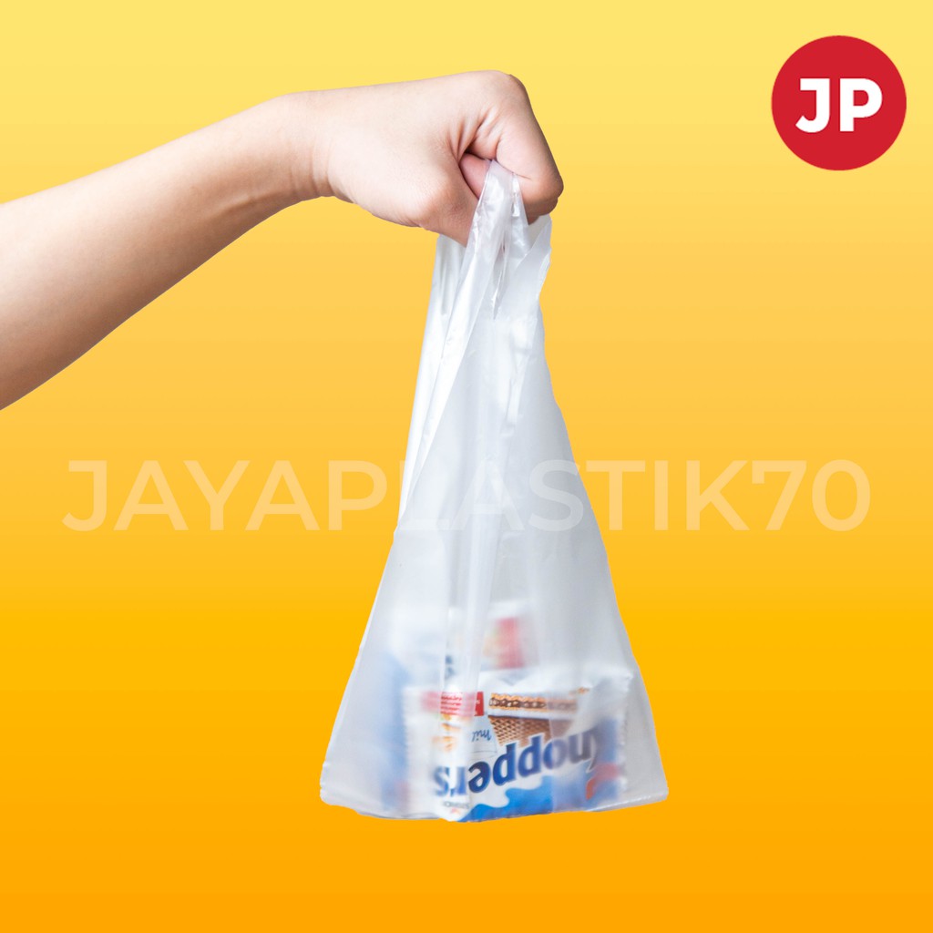 Plastik kantong HD Bening Ukuran 15x32cm Tebal 30Mcr 100pcs/pak plastik kresek, tenteng