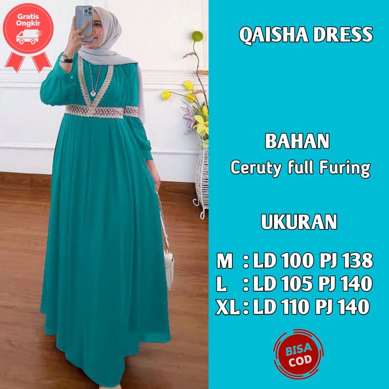 Qaisha dress kekinian ter baru 2022