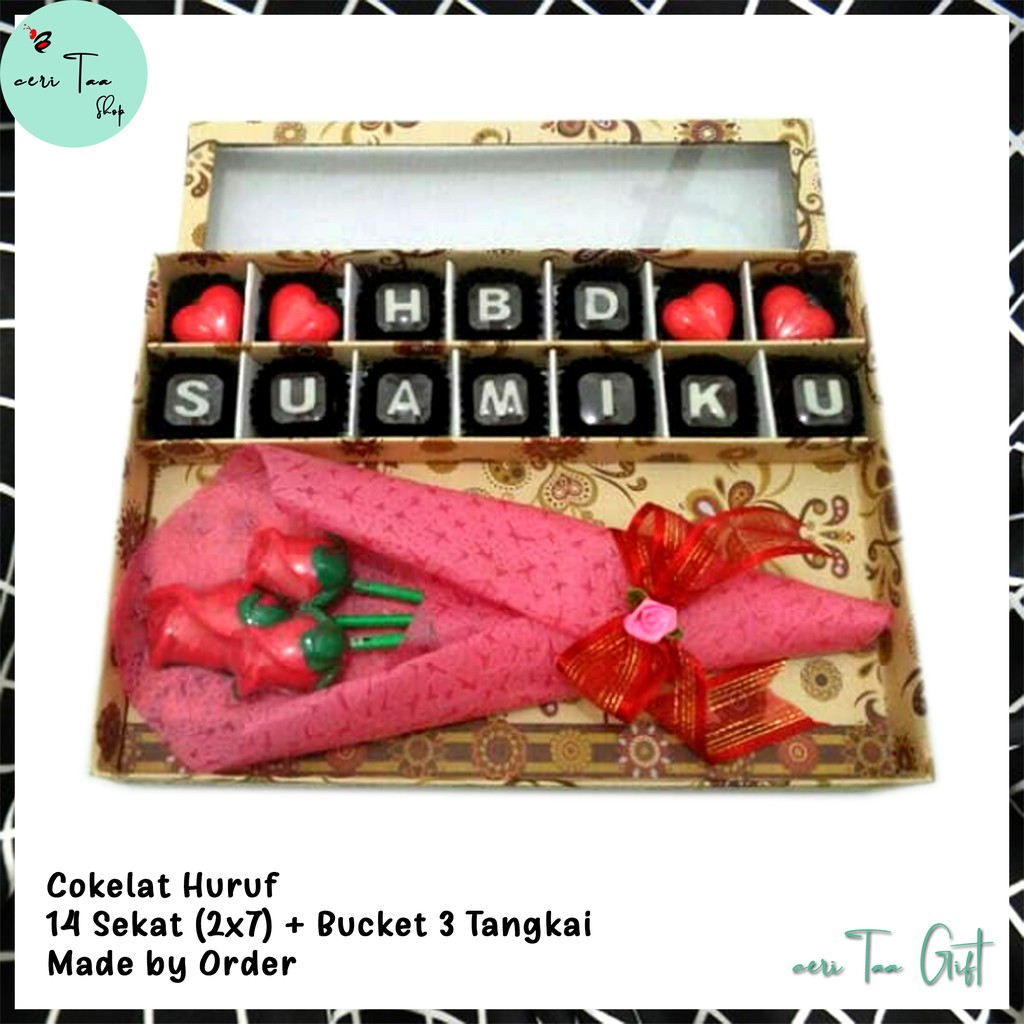 

Cokelat 14 Sekat 2x7 Bucket | Cokelat Souvenir | Cokelat Huruf | Cokelat Angka | Cokelat Bingkisan
