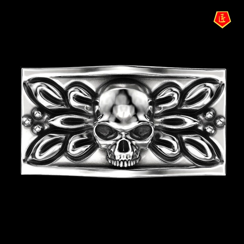 [Ready Stock]Creative Skull Ring Set Punk Retro