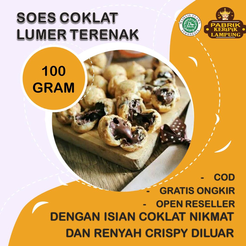

100 Gr Soes Coklat By PABRIK KERIPIK LAMPUNG