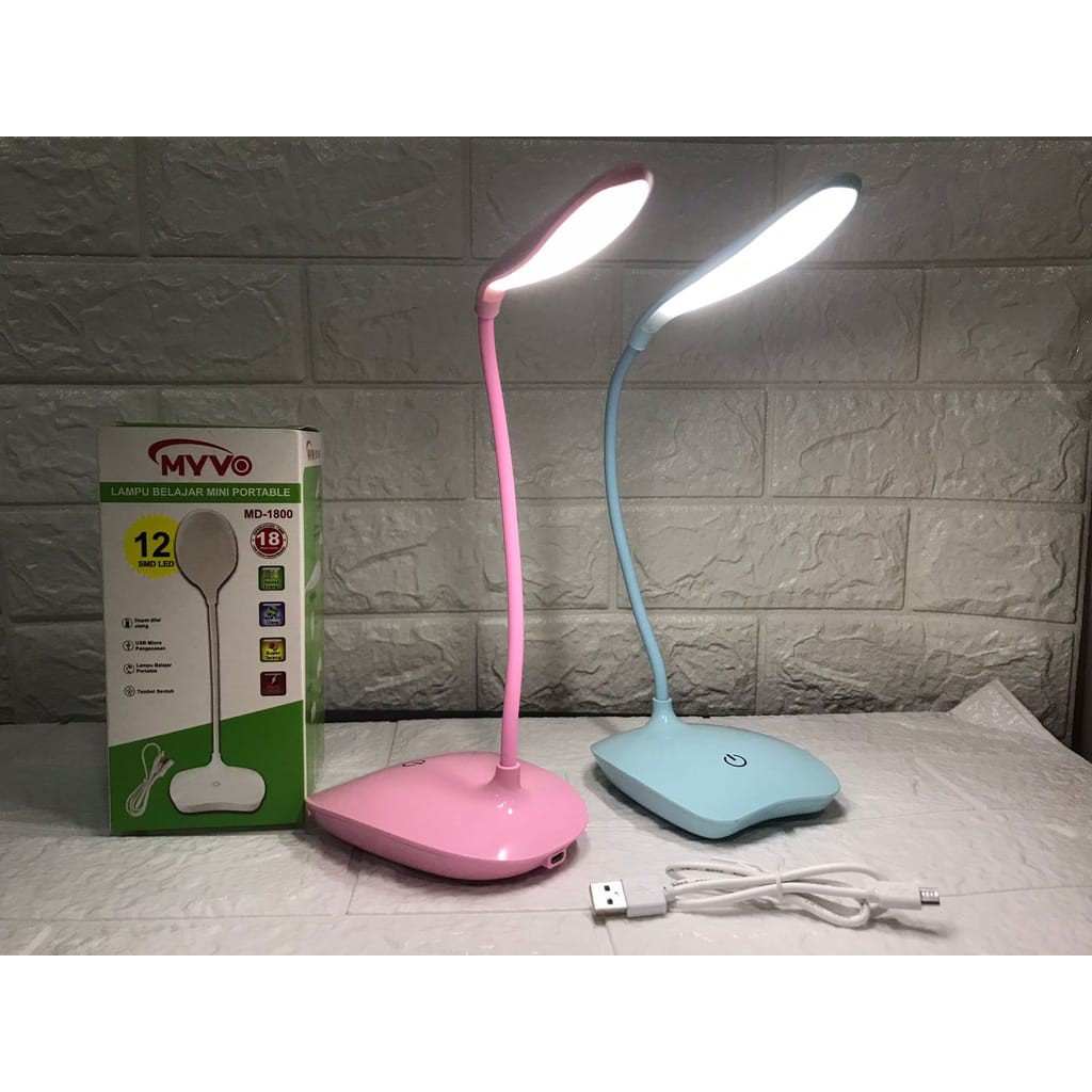 Lampu Belajar portabel myvo - RECHAGEABLE DESK LAMP - lampu meja myvo