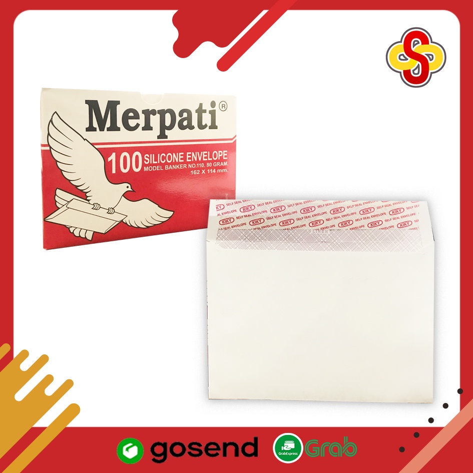 

Amplop Putih Merpati 110 Perekat 80 gr 162 x 114 mm Isi 100 Lbr