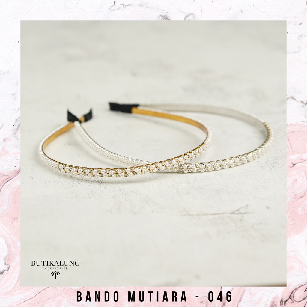 Bandana Bando Mutiara Aksesoris Rambut 035-073