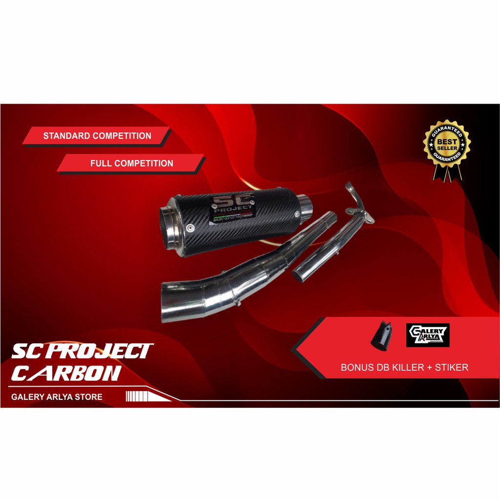 Knalpot racing shogun 110-shogun 125-smash SC Project Carbon