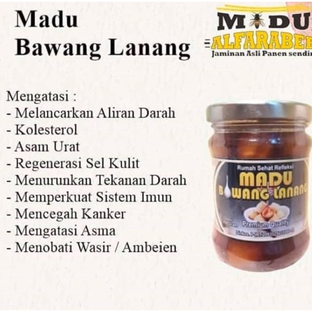 Madu Bawang Lanang Untuk Kolestrol Dan Asam Urat 250gr Indonesia