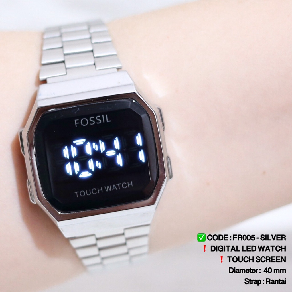 Jam tangan digital touch screen layar sentuh wanita pria rantai stainless termurah