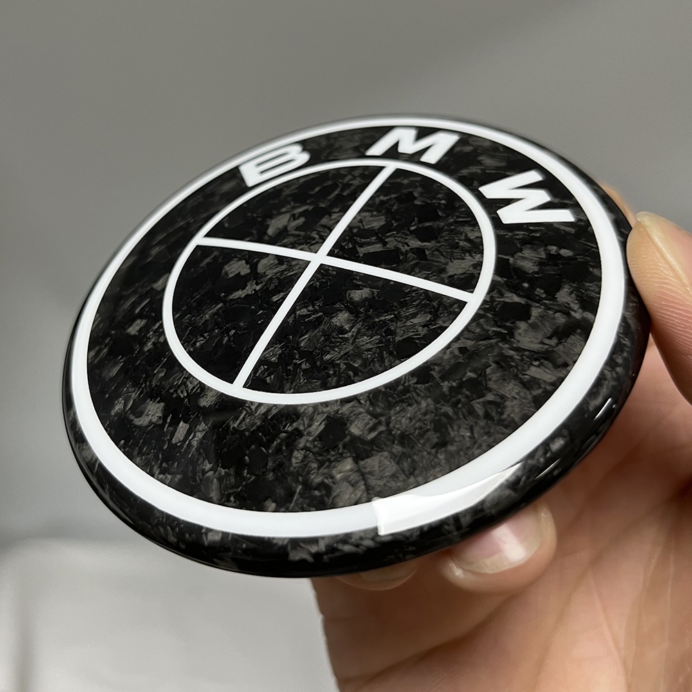 Stiker Emblem Logo BMW F01 F02 F05 F06 F11 F12 F15 F16 F25 50th Anniversary Bahan Karbon Fiber