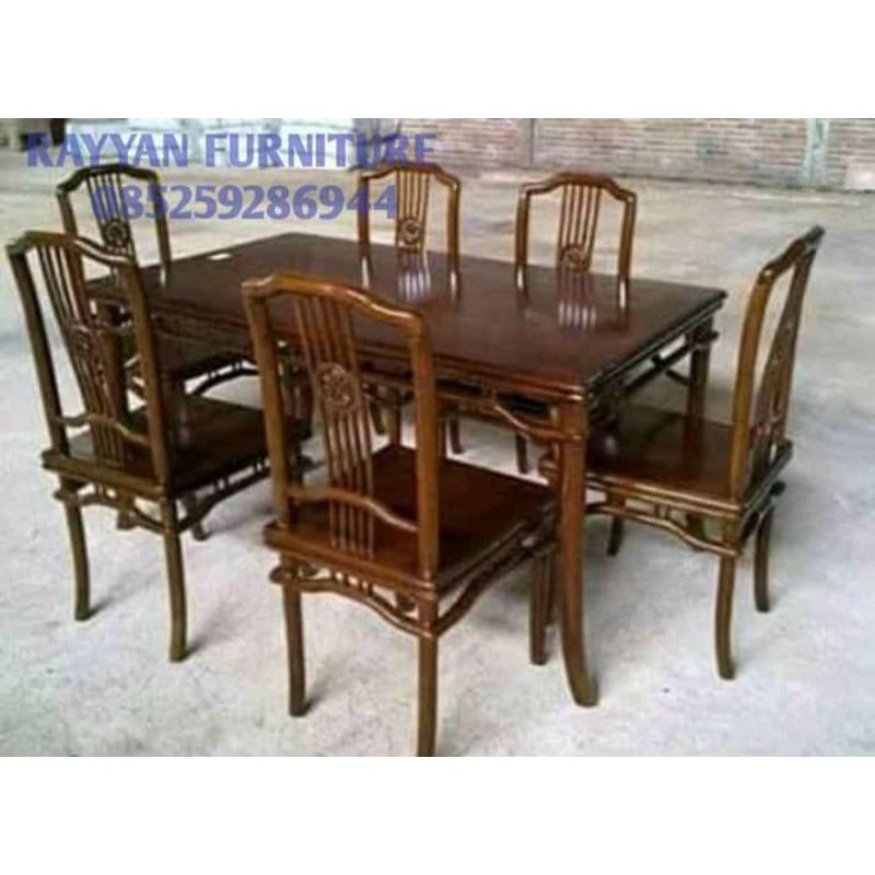 set kursi makan hongkong/kursi makan hongkong/set kursi makan jepara