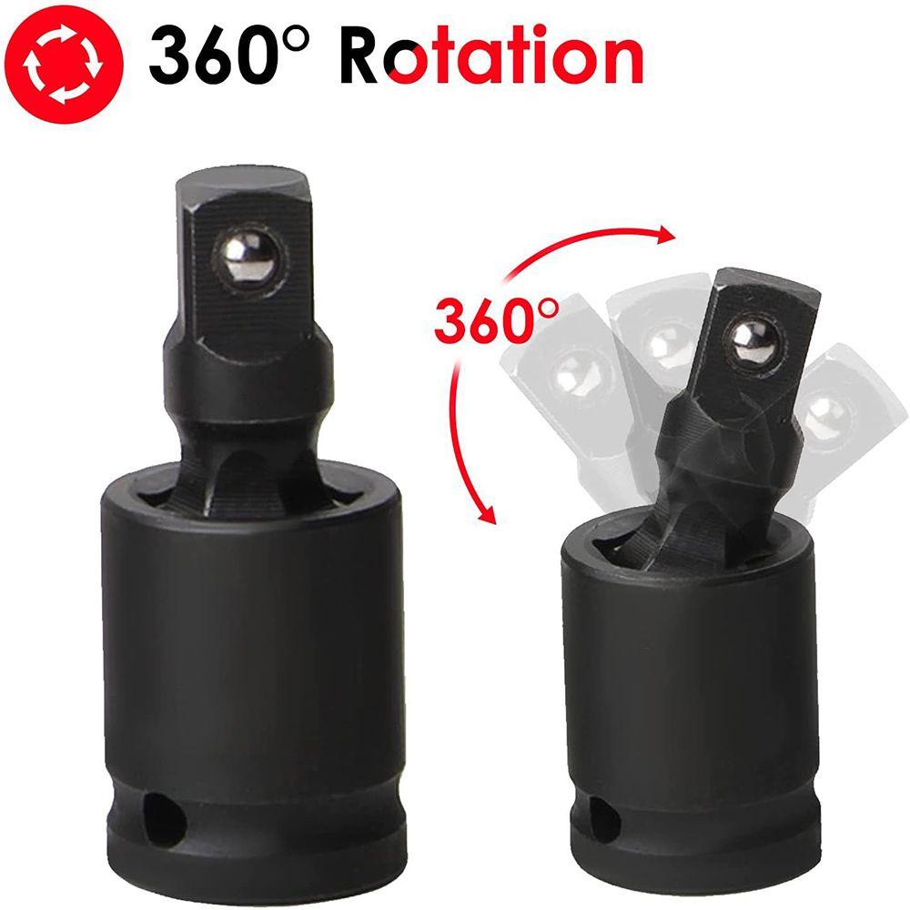 Solighter Adaptor Soket Kunci Pas Elektrik1Per2 Portable Universal Tools Air Impact Wobble Socket Adapter