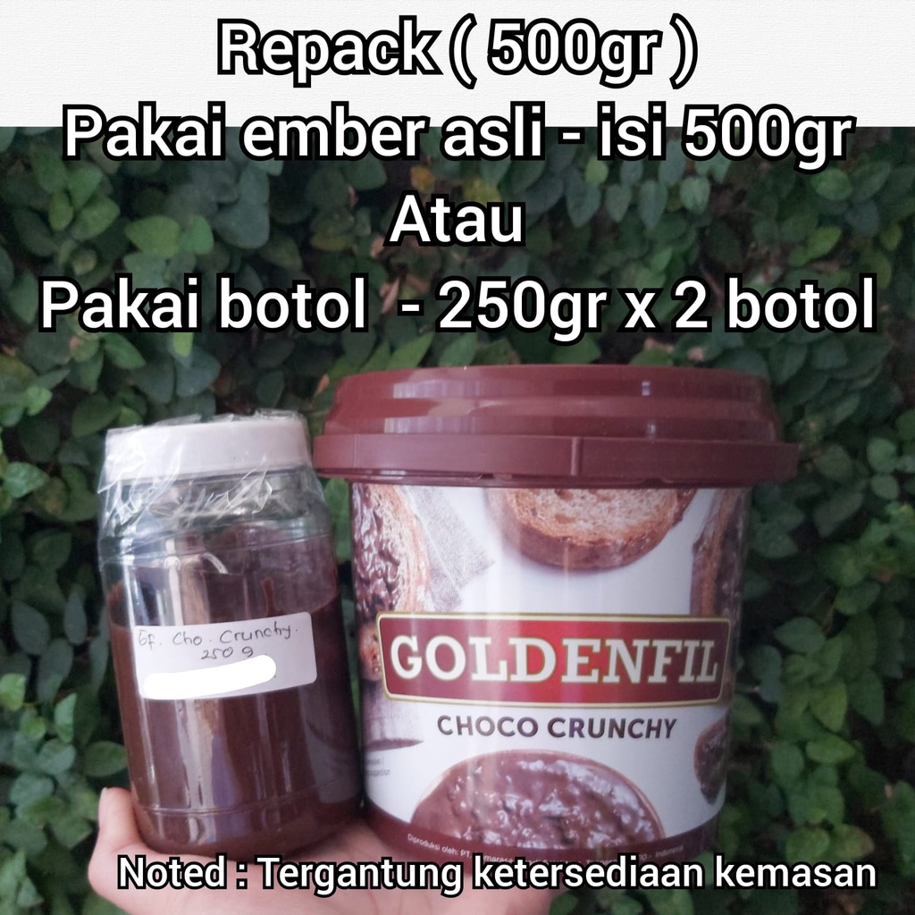 

repack Goldenfil choco crunchy 500gram goldenfil choco crunchy 1/2kg repack