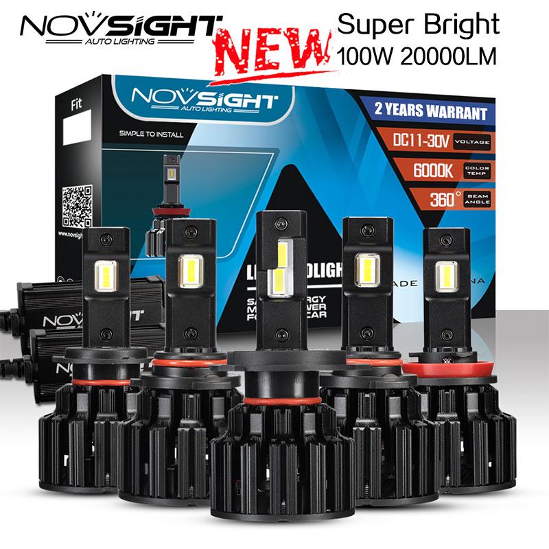 Lampu LED Novsight F06 H4 H7 H11 HB3 HB3 100W 20000LM 