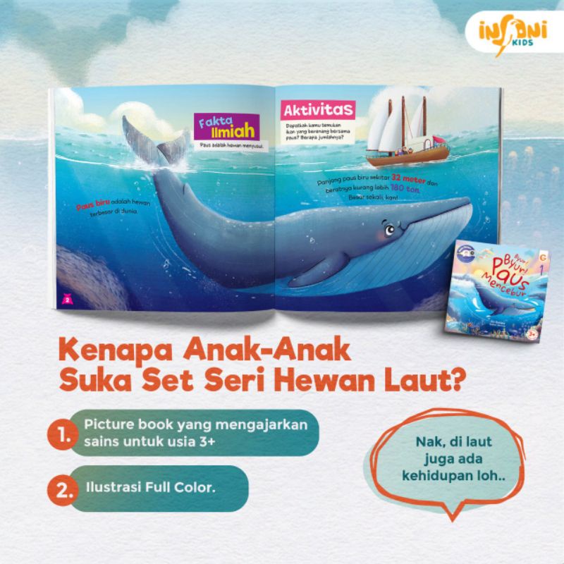 Buku Senter Seri Hewan laut gema insani /buku balita