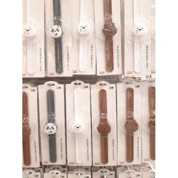 【Langsung Klik Beli➤➤ Miniso We Bare Bears Watch Jam Tangan Anak Panda Ice Bear Grizzl *b.