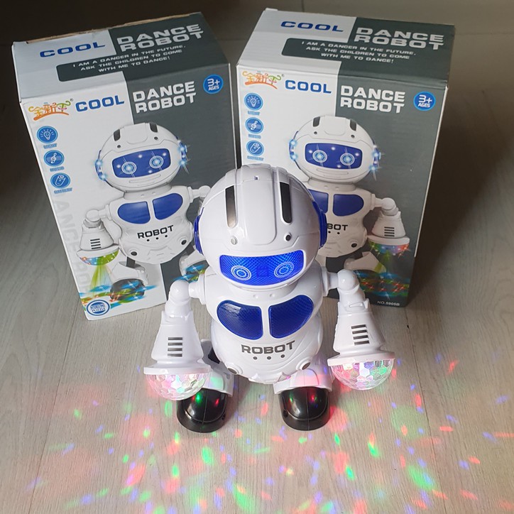 Mainan anak robot dancing menari joget disko + Lampu edukasi anak laki