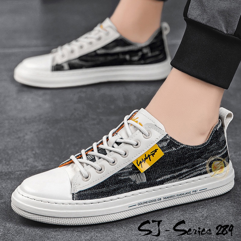 [JWALK] Sepatu Sneakers Pria Motif Jeans Trendy Keren Import Kualitas Premium -289