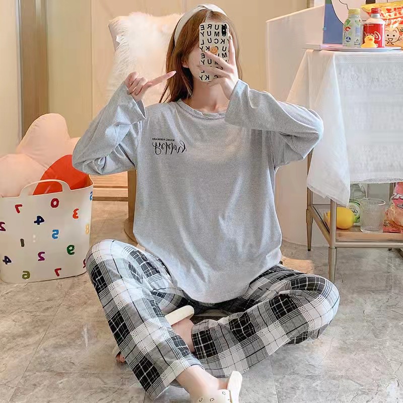 1097 SET BAJU KAOS TIDUR PIYAMA KEKINIAN PP SPANDEK IMPORT FASHION WANITA KOREA ONE SET SETCEL BAJU 