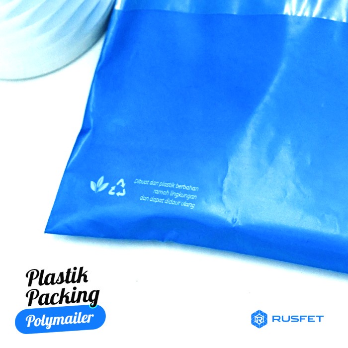 

MENYURAT-SURAT- AMPLOP PLASTIK PACKING POLYMAILER POLIMAILER MOTIF DAN POLOS /SATUAN - BIRU 17X25CM