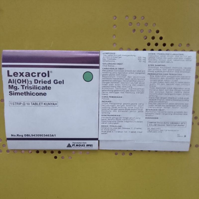 LEXACROL® (Obat Maag, Asam Lambung, Kembung, Perih, Ulu hati Nyeri)