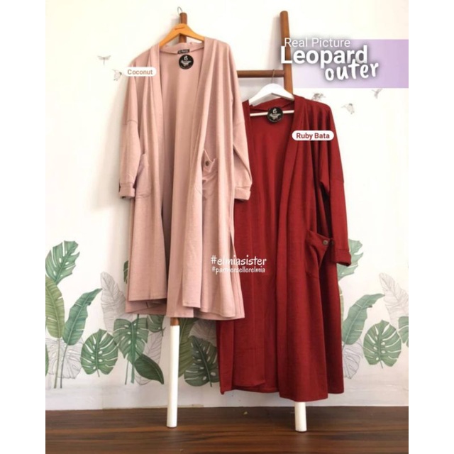 Outer Leopard cardigan syari khumaira syari bahan leopard cardigan murah