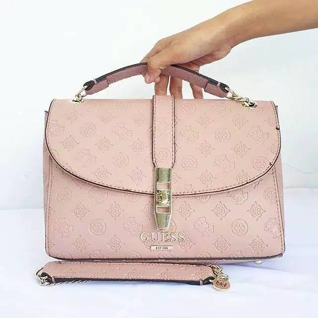 Guess peony turn lock sling shoulder bag selempang 2019