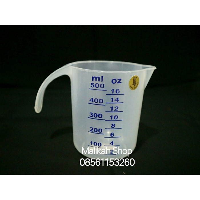 Gelas Takar / Gelas Ukur / Measuring Cup / Measuring Glass Plastik 500 ml