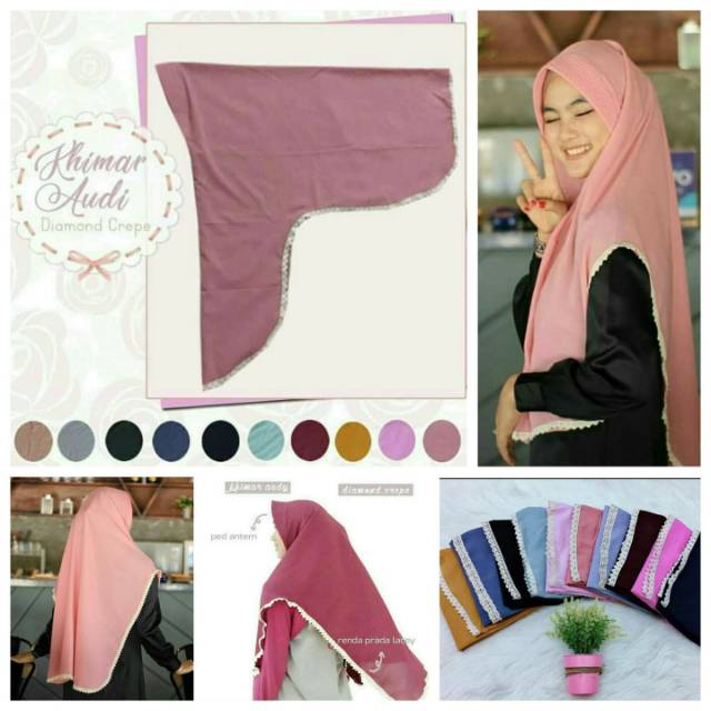 Pinguin renda/Grosir jilbab/Konveksi jilbab/khimar audy