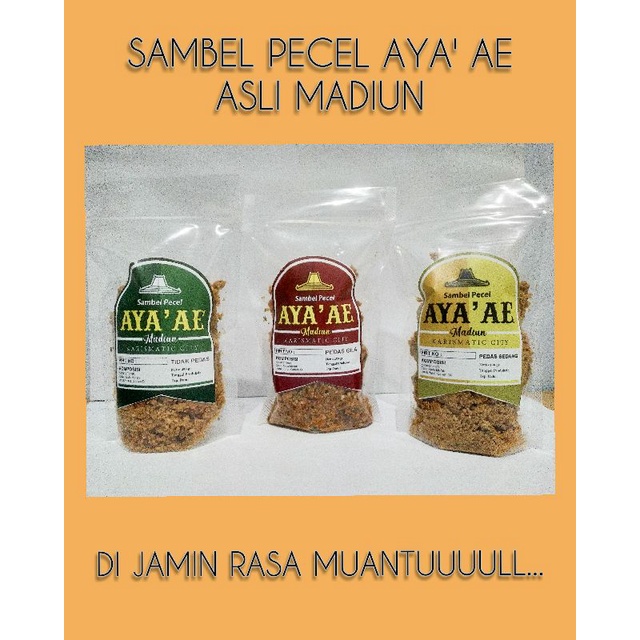 

Sambal Pecel Madiun bumbu pecel AYA' AE sambal kacang khas madiun