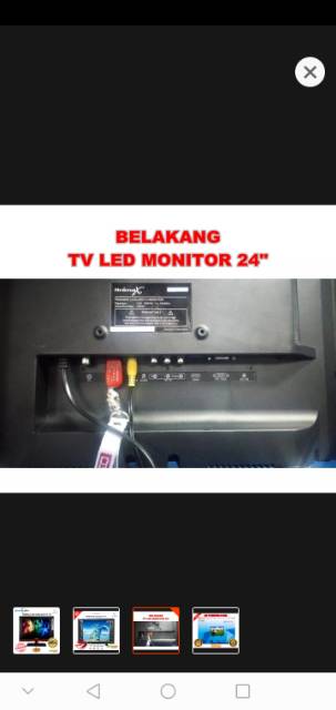 Monitor LED TV ANIMAX 15&quot; USB MOVIE KOTAK SQUARE MURAH