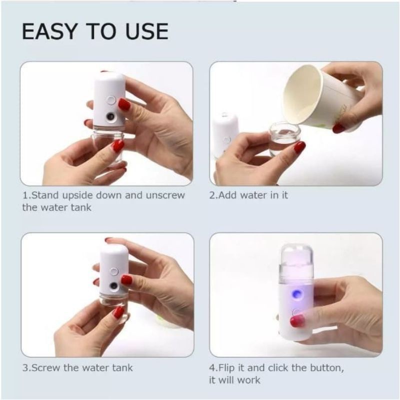 Nano Spray Portable Mini USB Mist Sprayer Portable Pelembab Wajah