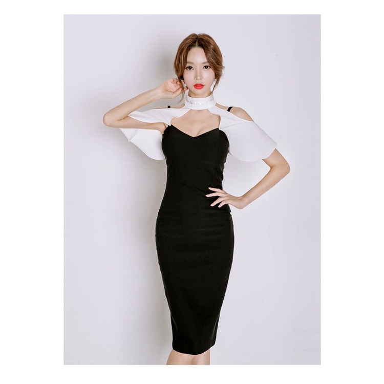 Dress hitam korea - Black Glamour Style (S,M,L) Premium K Dress - baju import cina by vone_310