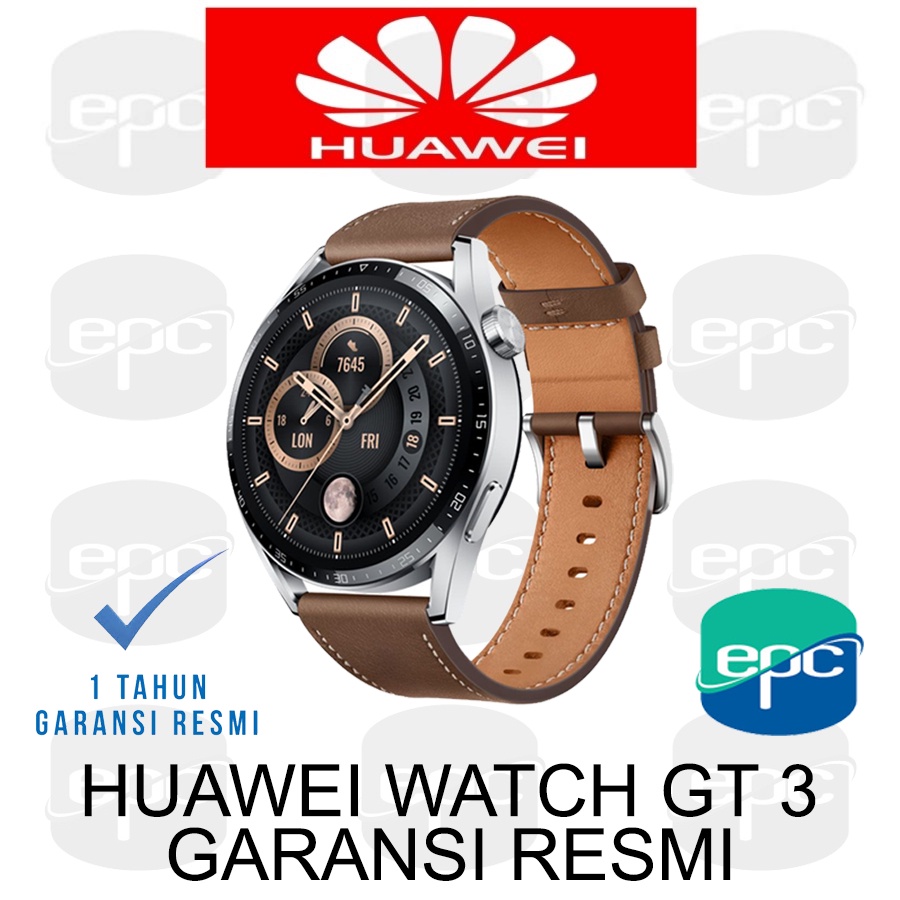HUAWEI WATCH GT 3 46MM | All-Day SpO2 Monitoring | Garansi Resmi-Brown