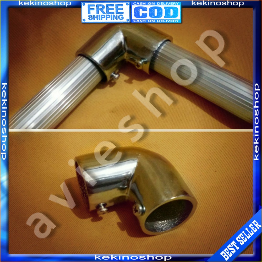 Jual Sambungan Siku Rel / Rell / Rail Batang Gorden Rollet | Shopee ...