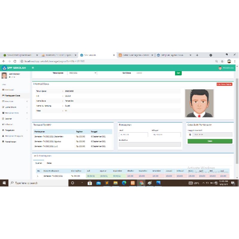 Program Aplikasi Pembayaran SPP Berbasis WEB