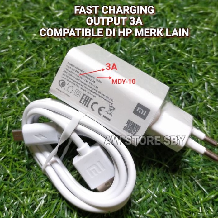 CHARGER XIAOMI MICRO USB 3A QC3.0 REDMI NOTE 3 4 4X 5 5A 6A 7A 8A 9A 9C 10A [MICRO 9se]