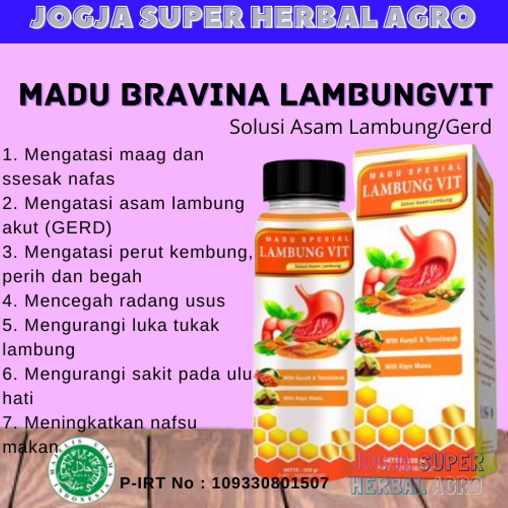 

JUAL MADU BRAVINA LAMBUNG VIT 320gr Mengatasi perut kembung dan perih