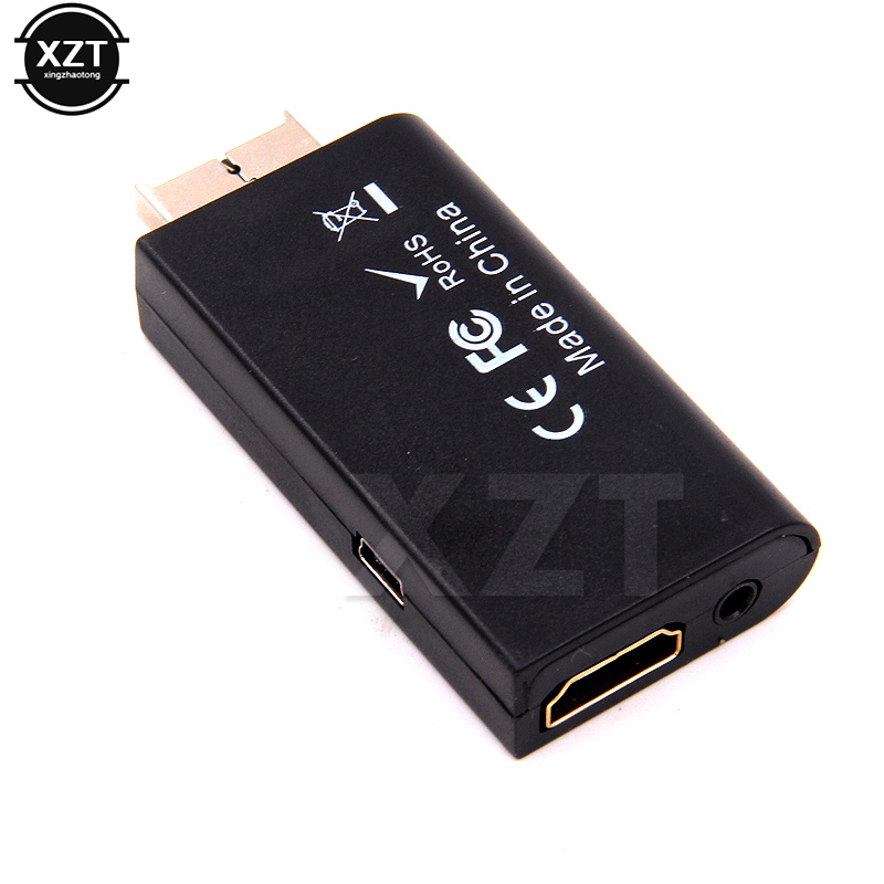 (dreamdreaming.id) Adapter Converter PS2 Ke HDMI Dengan Output Audio 3.5mm Untuk Monitor HDTV