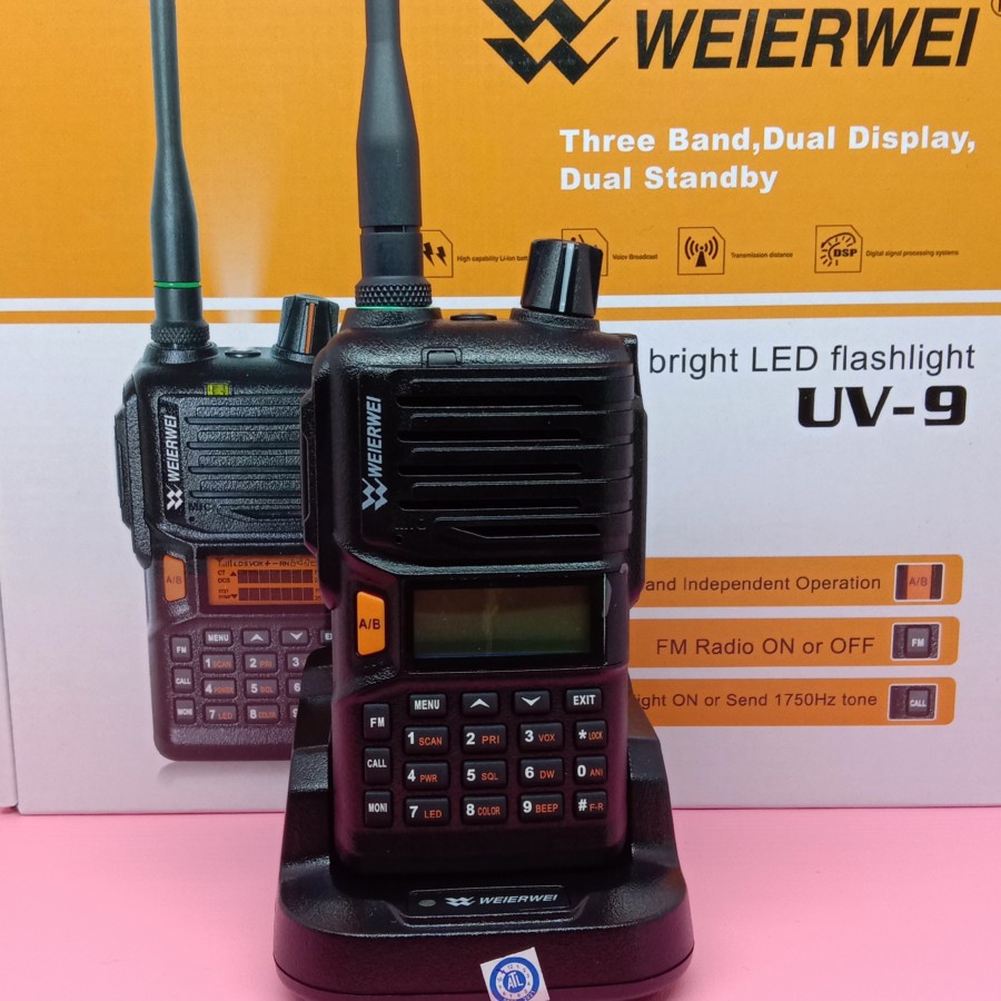 HT WEIERWEI UV9 tri band VHF UHF 350MHZ HT UV-9 TYPE UV 9 new model