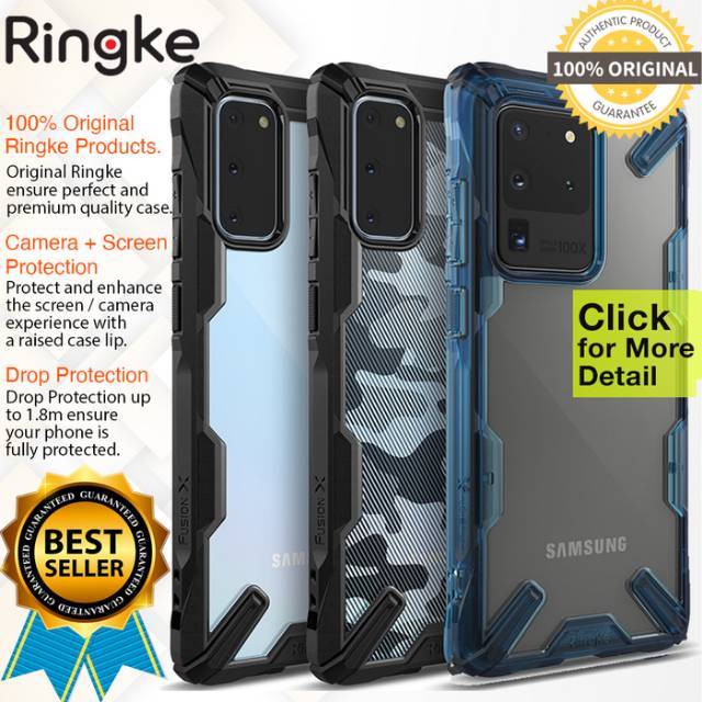 Case Samsung Galaxy S20 Ultra / S20 Plus S20 - Ringke Fusion X Casing