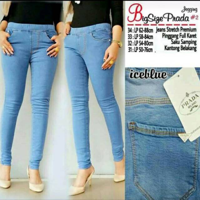 Celana jeans wanita pinggang kolor jeging jeans leging jeans